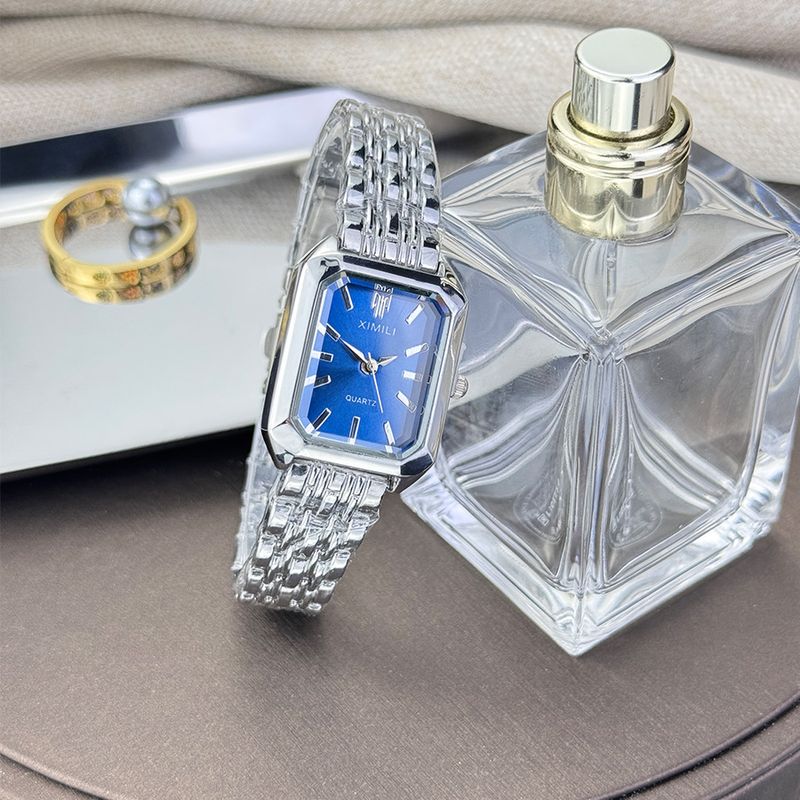 Women's Bracelet Watches Simple And Versatile Steel Strap Ladies Bracelet Butterfly Buckle Watch Square Color Quartz Watch_voghion.com