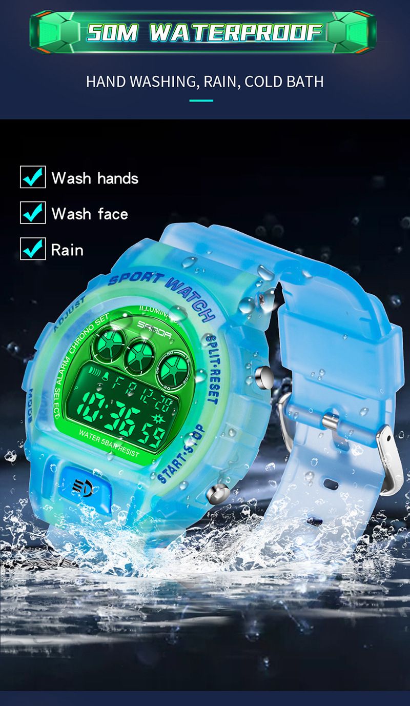 Nyt enkelt display gennemsigtig rem til mænd og kvinder, moderigtigt personlighedsur med lysende og vandtæt rem_voghion.com