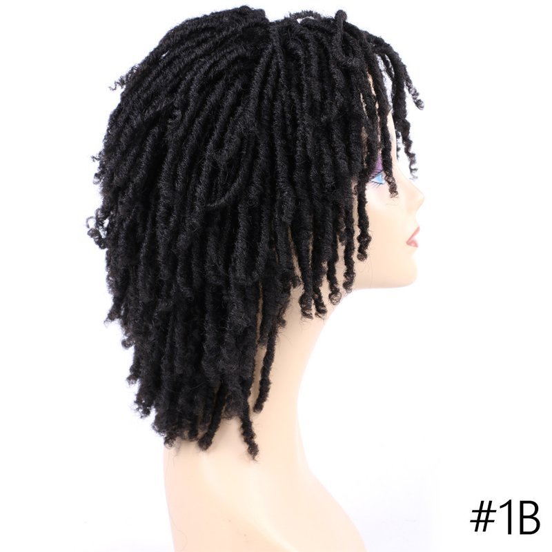 Perücke Kurze Dreadlock Lockige Synthetische Perücke Dreadlock Kopfbedeckung Spot Großhandel_voghion.com