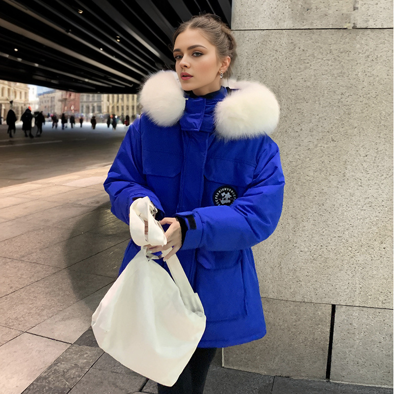 Women's Clothing Winter New Workwear winter coats Cotton Jacket For Women Thickened Small Coat Couple Design Fur Collar Cotton Coat_voghion.com