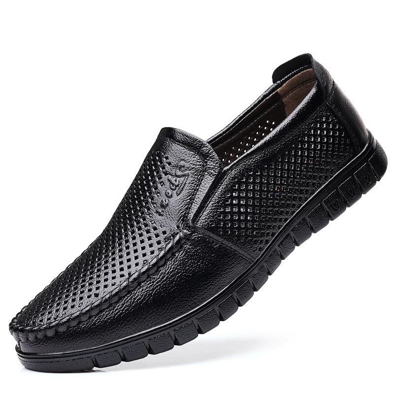 Nuove scarpe da uomo slip-on in vera pelle, taglia grande 4748, per papà di mezza età_voghion.com