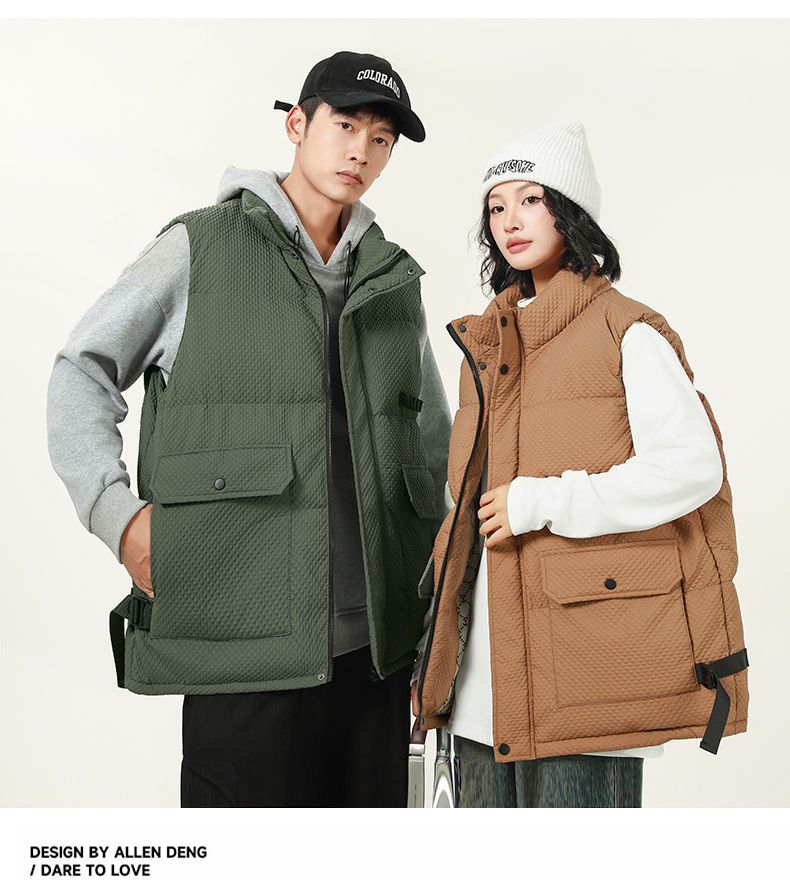 Semir Group GLM abbigliamento da lavoro in cotone autunno inverno per uomo e donna, collo alto largo, giacca gilet con spalle calde e spesse_voghion.com
