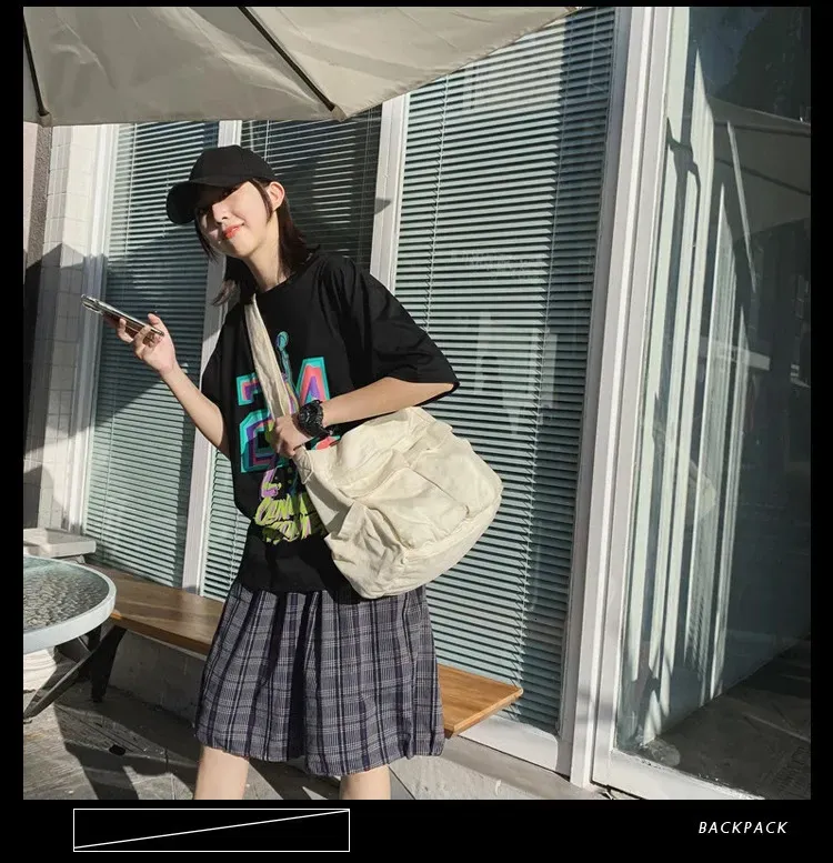 Borsa a tracolla da donna retrò in tela, per ragazzi, casual, con dieci caratteri, portafoglio 250314l_voghion.com