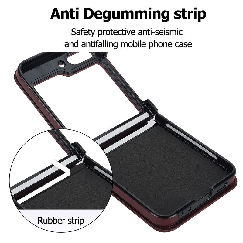 Nuova custodia per cellulare Z Flip6 per donna Custodia protettiva a tracolla Samsung Flip4 Custodia in pelle per cellulare a quadri_voghion.com