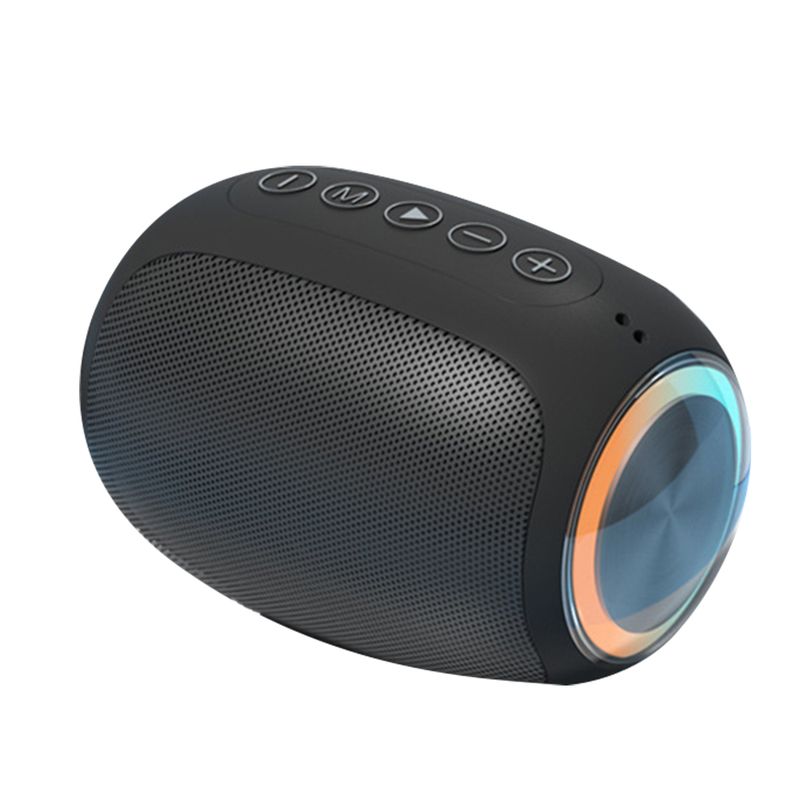 Głośnik przenośny zgodny z Bluetooth Bezprzewodowy subwoofer Głośnik zewnętrzny Dźwięk przestrzenny stereo Obsługa radia FM TF Strona główna_voghion.com