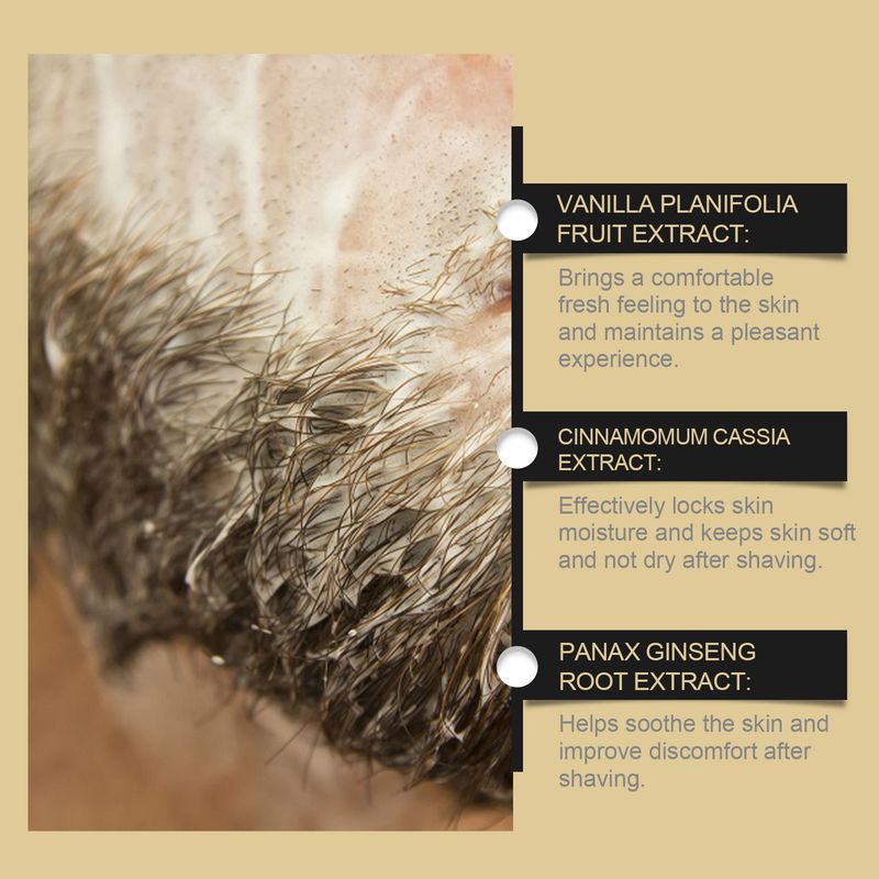 Sapone da uomo alla vaniglia East Moon, schiuma delicata, esperienza di rasatura confortevole, cura delicata della pelle_voghion.com