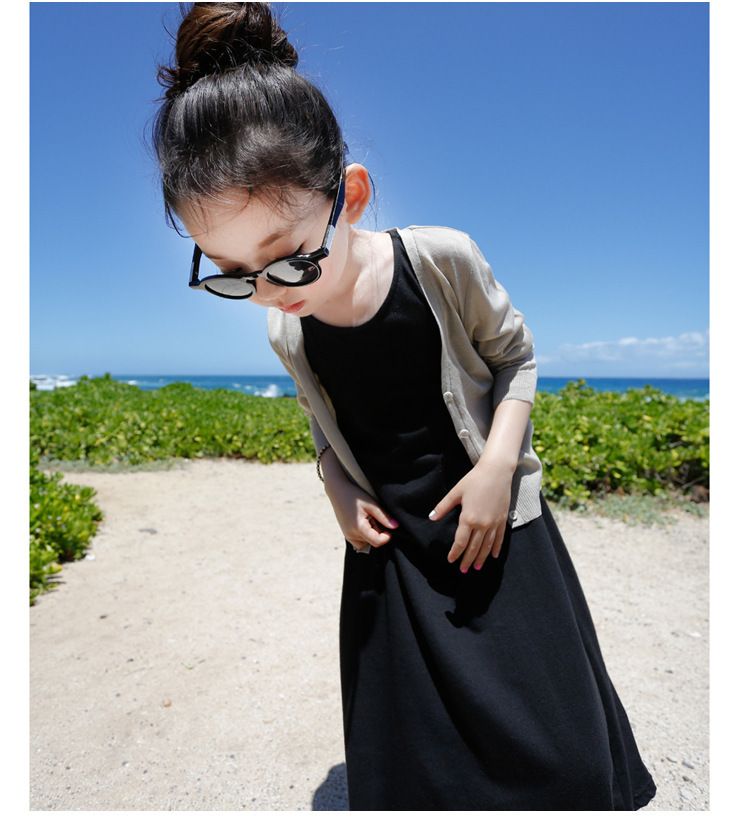 Rayon Medium And Large Children's Air Conditioning Shirt Summer Coat Top_voghion.com