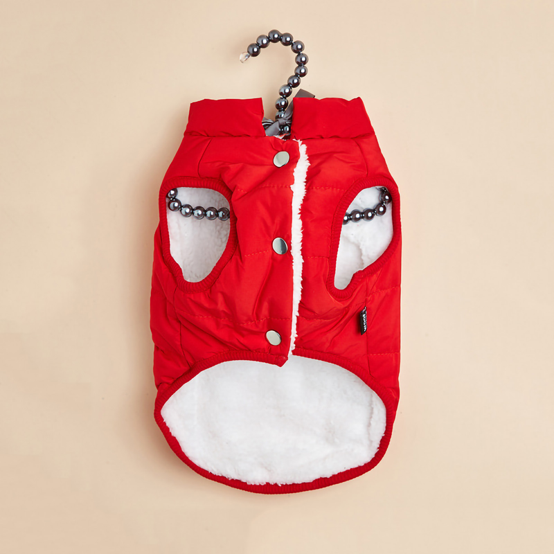 Guangying Pet Coat Clothes Solid Color Windproof Warm Clothes Dog Winter Vest Jacket Puppy Costume_voghion.com