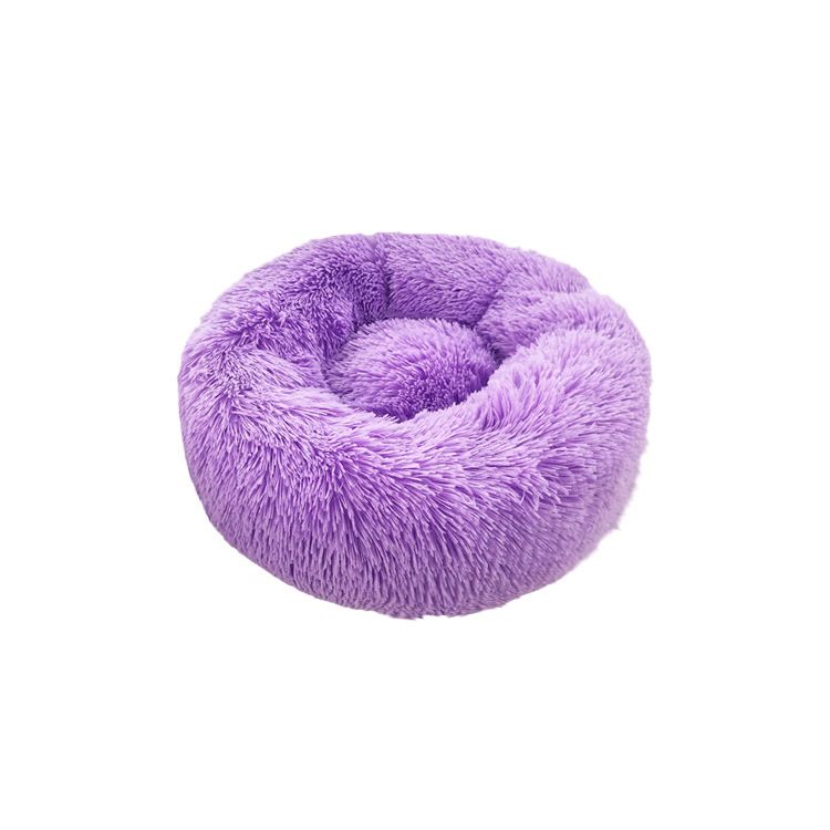 Removable And Washable Zippered Round Plush Bed All-Season Dog Cat Pet Mat_voghion.com