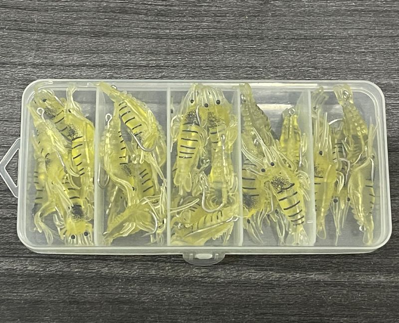 Lure 4cm Small Luminous With Hook Shrimp Bass Perch Universal For Sea And Freshwater Fishing Soft Bait Simulation_voghion.com