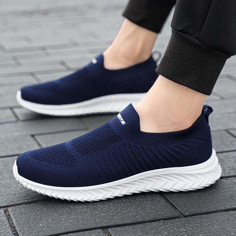 2025 Set Flying Woven Sports für Herren, leichte Übergröße, ein Fuß große Freizeitschuhe für Herren, atmungsaktive Laufschuhe_voghion.com