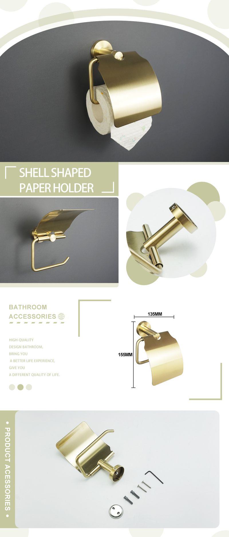 Escovado ouro 304 aço inoxidável toalheiro barra de toalha porta-lenços gancho para roupas linha gancho saboneteira banheiro pingente terno_voghion.com