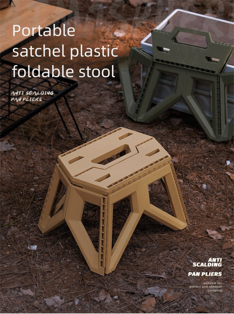 Outdoor Tragbare Falten Hohe Bein Platz Camping Handheld Kunststoff Bank Grill Freizeit Angeln Hocker_voghion.com