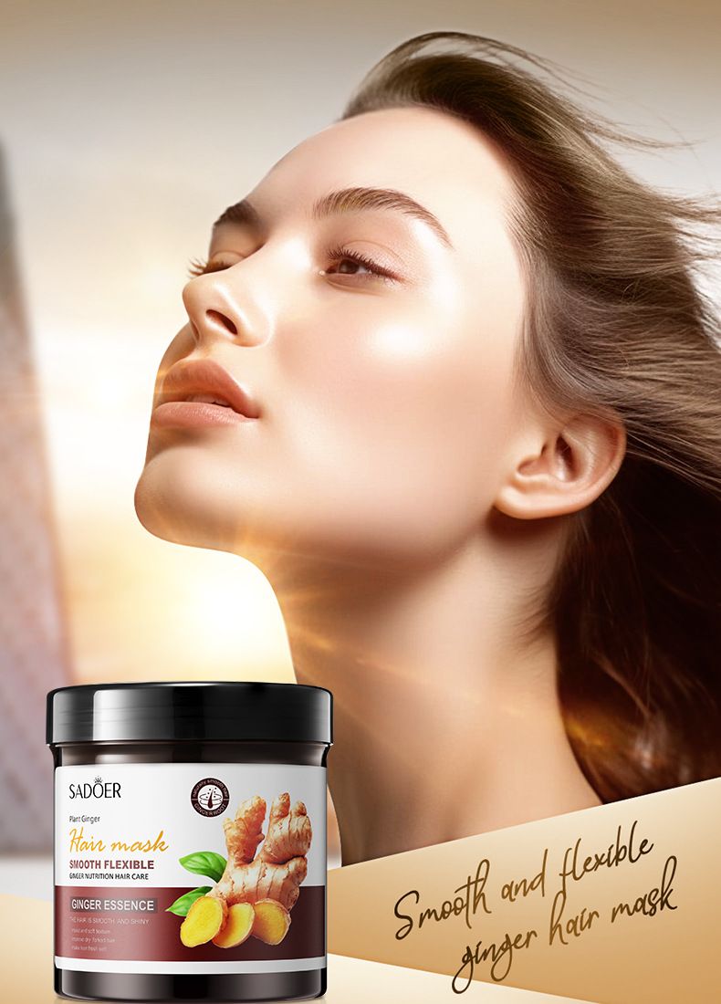 Maschera completa allo zenzero inglese 500 g SADOER Idratante e lisciante per capelli Trasmissione in diretta_voghion.com