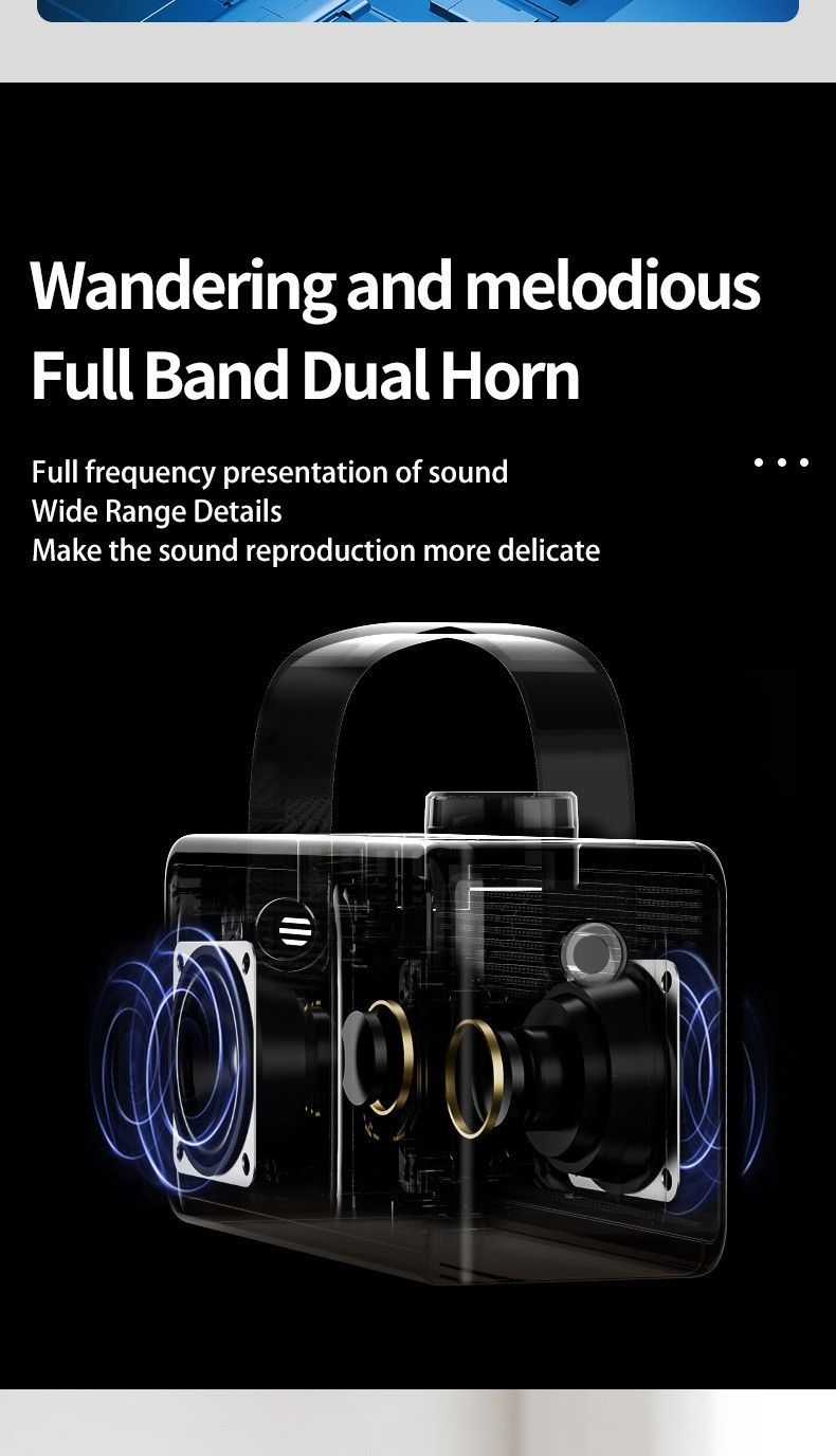 Yeni Bluetooth Hoparlör Ev Karaoke Hoparlörü Açık Hava Taşınabilir El Tipi Subwoofer USB Kart Hediye Hoparlör_voghion.com