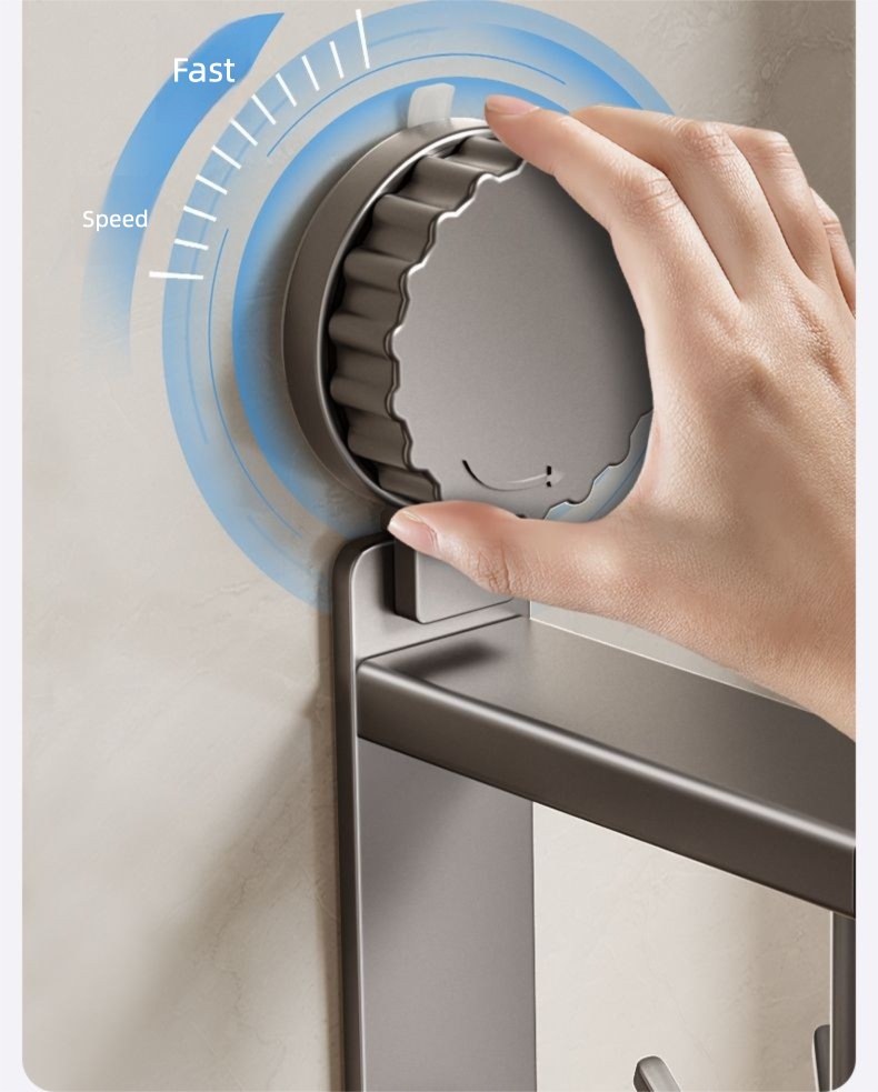 Mered Rotating Hook Suction Cup Storage For Spatulas And Spoons Wall-Mounted Hanging Rack Kitchen Utensil Organizer_voghion.com