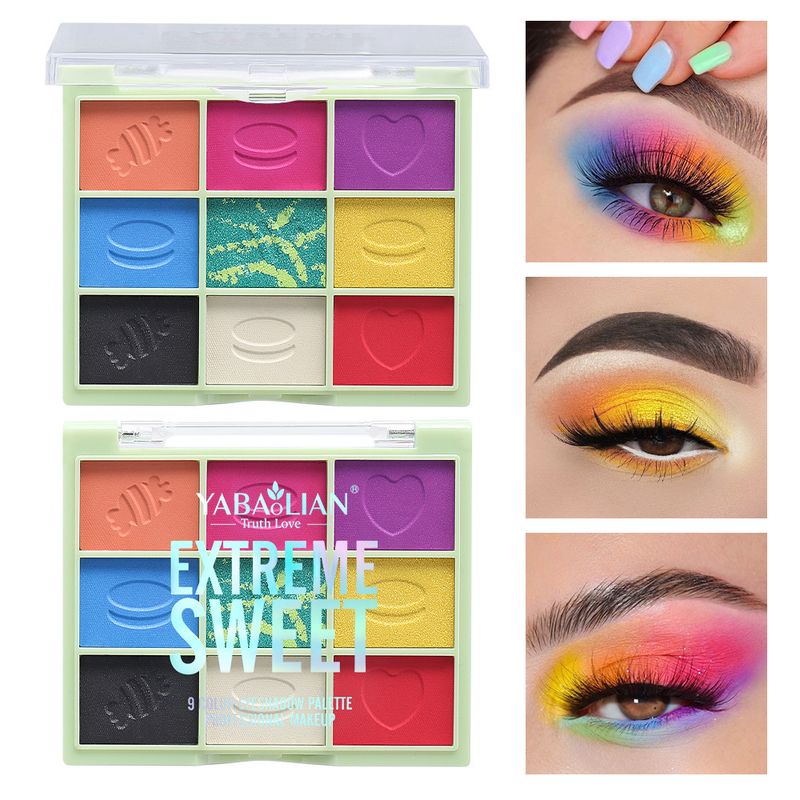 YABAOLIAN new comes into the market NEW transparent nine plate earth pearl matt color makeup ins eye shadow_voghion.com