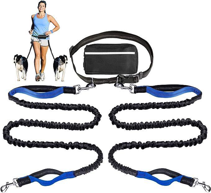New Pet Traction Rope Set Reflective Night Running Sports Waist Bag_voghion.com