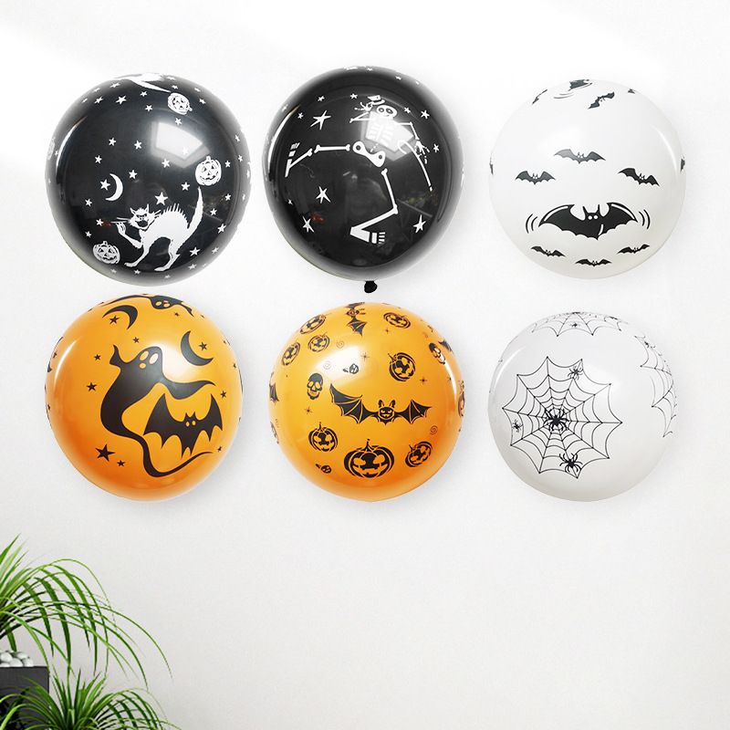 12-Inch Halloween Latex Printed Balloon Decoration Masquerade Party Bar Ghost Festival Setup Scene_voghion.com