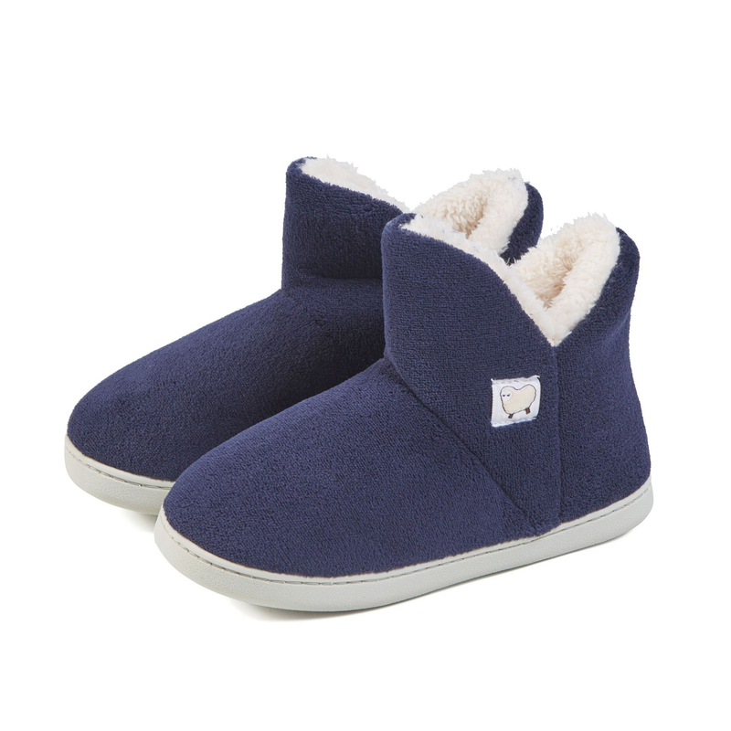 Warme winter zachte dikke zool hoge buis met pluche geheugen voor thuis postpartum schoenen, katoenen pantoffels_voghion.com