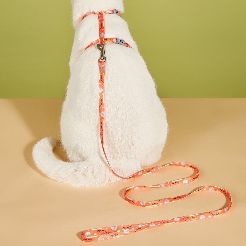 Anti-Escape Outdoor Convenient Comfortable Leash I-Shaped Adjustable Cat Traction Rope_voghion.com
