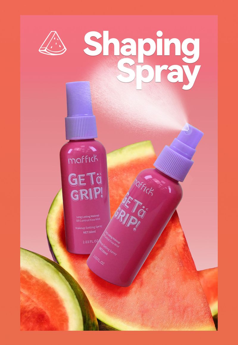 Gesichtsgrundierung, Wassermelonengeschmack, Make-up-Fixierspray, trockenes, feuchtigkeitsspendendes Make-up-Entferner, langanhaltend, mild, wasserfest und schweißfest, tragbar, 60 ml_voghion.com