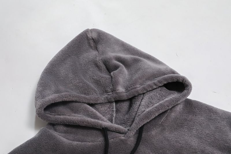 Conjunto de sudadera y jogger de polar extragrande para hombre: ropa de estar por casa acogedora para el invierno (tallas S-2XL, 260 g/m², manga raglán, gris, negro y camel)_voghion.com