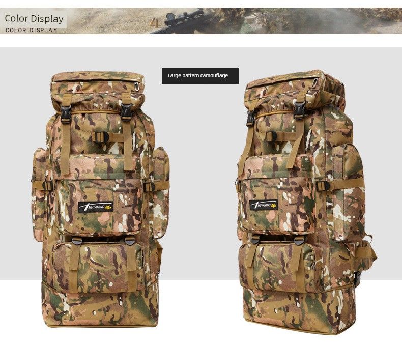 100L Thickened Expansion Large Capacity Backpack Lage Outdoor Camping Camouflage Shiralee Travel Big Bag_voghion.com