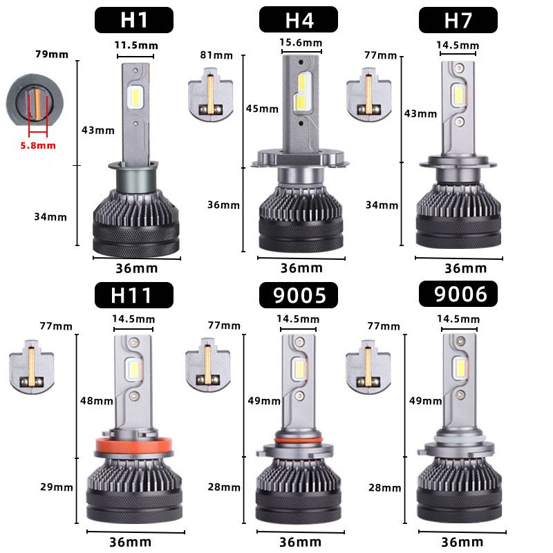 DAWNKNIGHT K5C 4300K 110W H7 H4 Lampada Doppio Tubo di Rame 3000K Luci per Auto H1 H11 HB3 9005 HB4 9006 Lampadina per Fari a LED_voghion.com