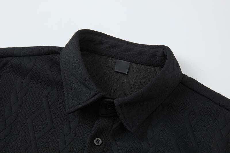 Herrenbekleidung Frühling und Sommer Neuer Herren-Freizeitsportanzug Strickmuster Mode Lose Kurzarm Zweiteiliger Anzug_voghion.com