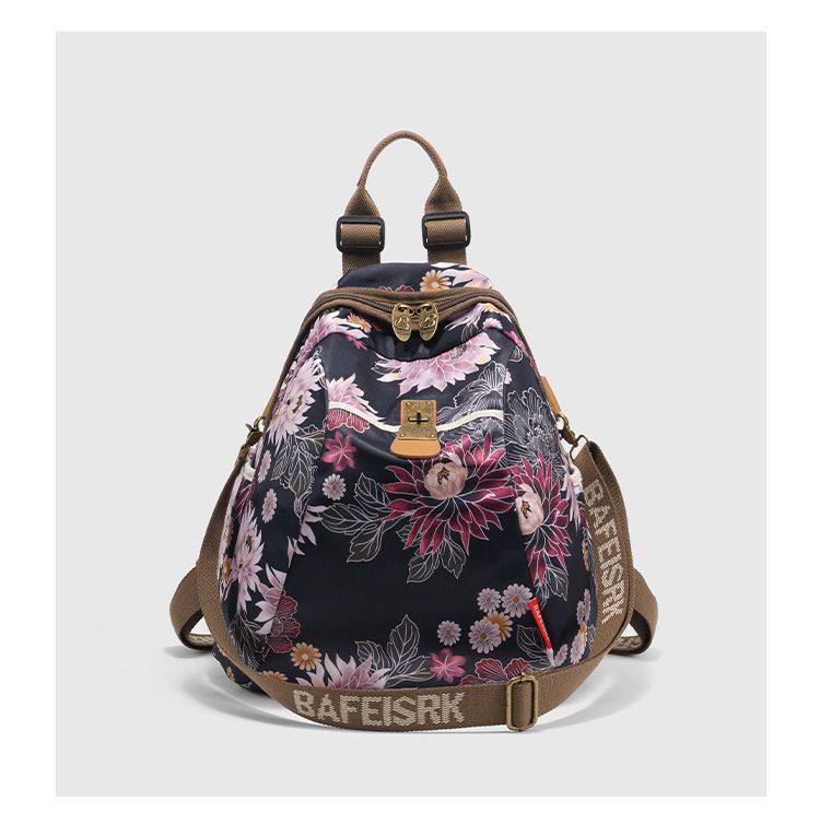 China-Chic style optional pattern printed casual travel lightweight backpack women's fashion large capacity handbag_voghion.com