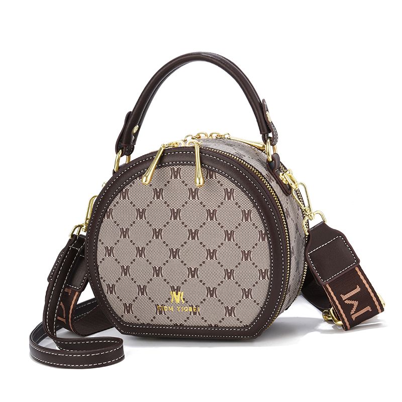 Modische Handtasche mit Retro-Muster, modische Umhängetasche aus Kunstleder, Geldbörse mit Reißverschluss_voghion.com