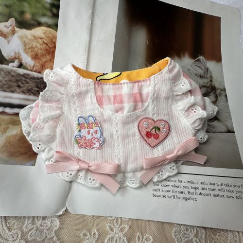 Pet Eating Bowknot Accessories Collar Dog Cat Bib Drool Towel Lace Scarf_voghion.com