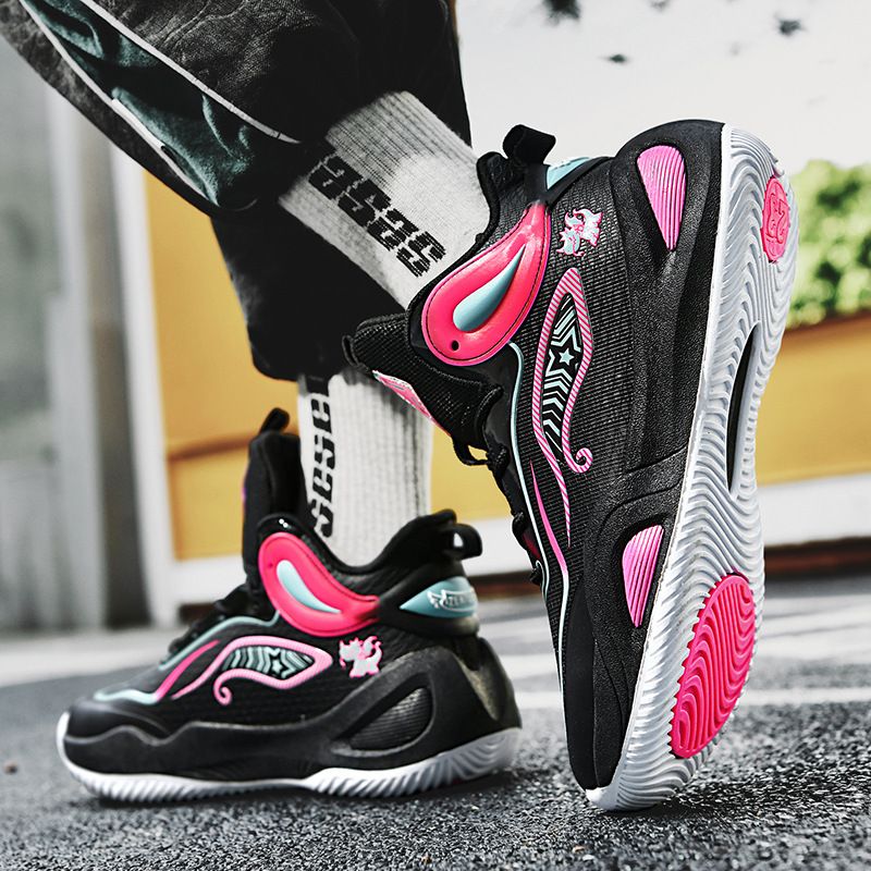 Scarpe da basket Yuanyang da uomo, traspiranti, sneakers alte, nuove_voghion.com