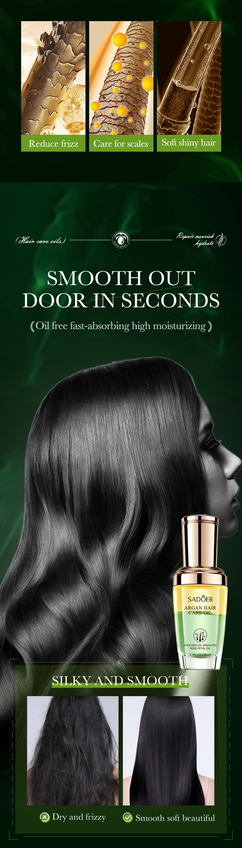 Full English Care 30ml SADOER Glattes, pflegendes Haaröl_voghion.com