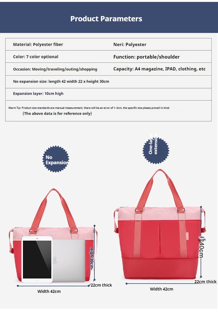 Travel bag, lightweight and ready for delivery bag, outdoor short distance hand-held bag, large capacity fitness bag, lightweight and simple yoga bag_voghion.com