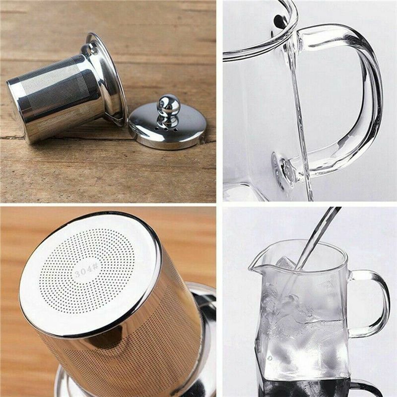 350-750ML Klar Varmebestandig Klar Glas Tekande Med Infuser Kaffe Teblad Urtekande Blomst Tekande Mælk Juice Beholder_voghion.com