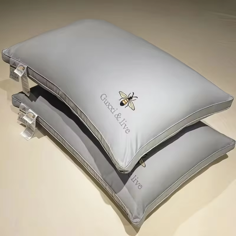 Cuscino da letto grande ed elastico, in tessuto confortevole e traspirante, con nucleo lavabile in lavatrice, cuscino da letto_voghion.com