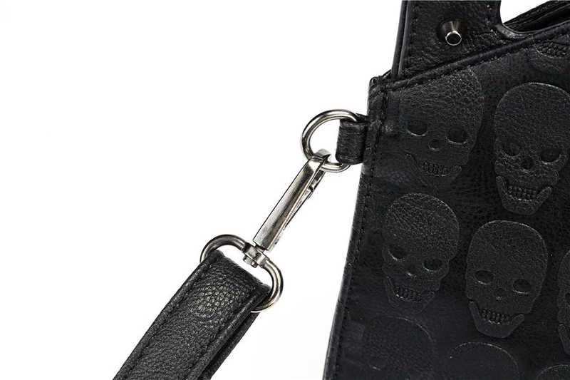 Pochette con rivetto con teschio Borse da uomo Design alla moda Portafoglio da uomo in pelle PU con busta a spalla_voghion.com