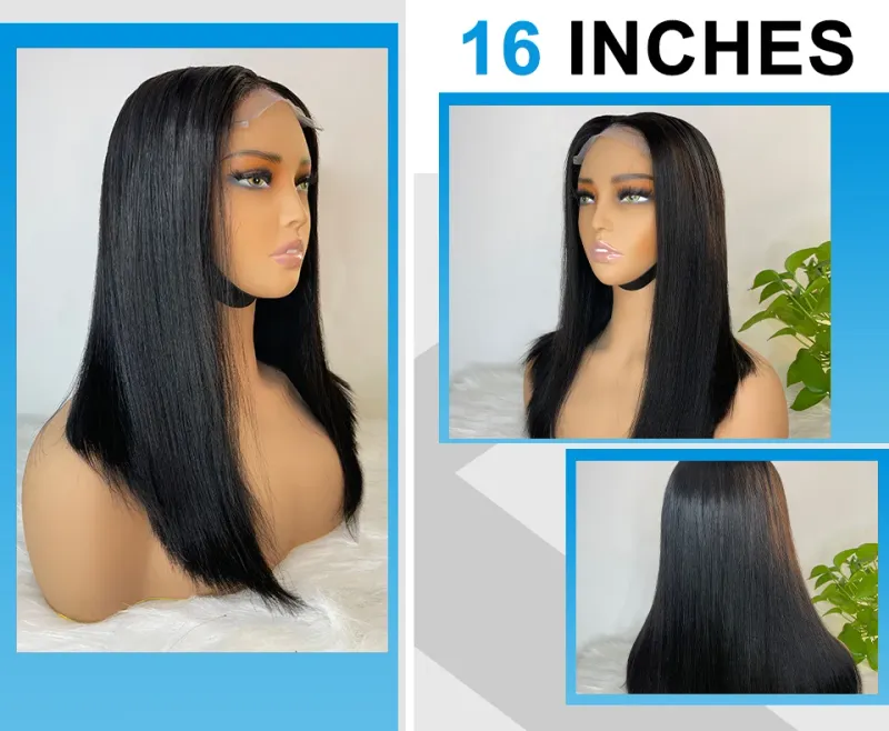 Parrucche Glueless Straight BOB 13X4 Parrucca Frontale in Pizzo per Donna Capelli Umani Brasiliani_voghion.com