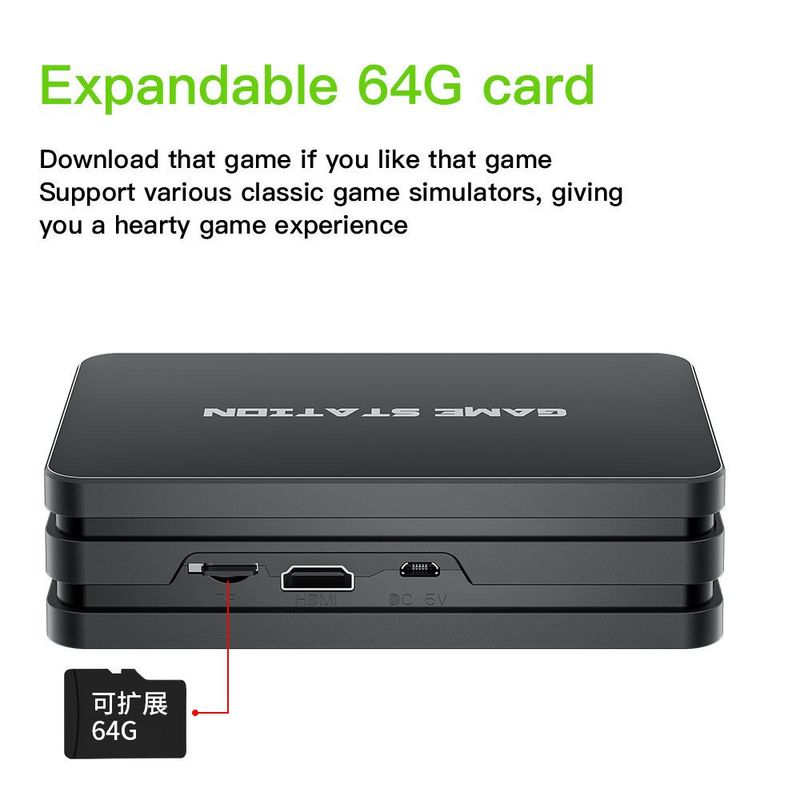 M8 PLUS TV Set Top Box Game Console HDMI Game Quad Controller 10000 Emulator 2.4G Wireless_voghion.com