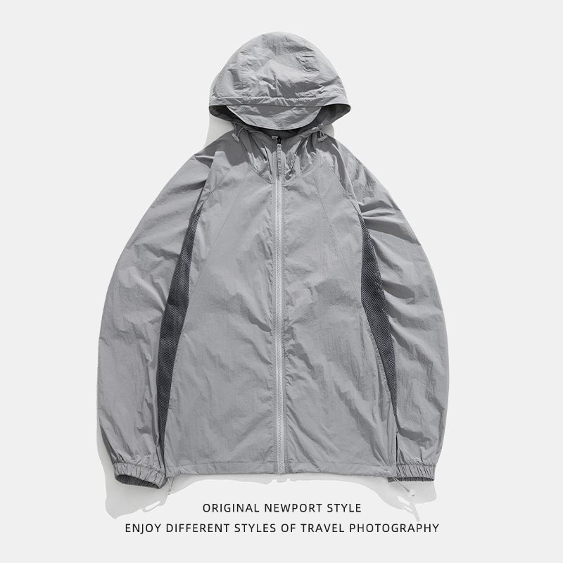Unschlagbare Qualität UPF50+Sonnenschutzkleidung Dünne Frühlings-Neue Atmungsaktive Mesh-Design UV-beständige Sonnenschutzjacke mit Kapuze Q_voghion.com