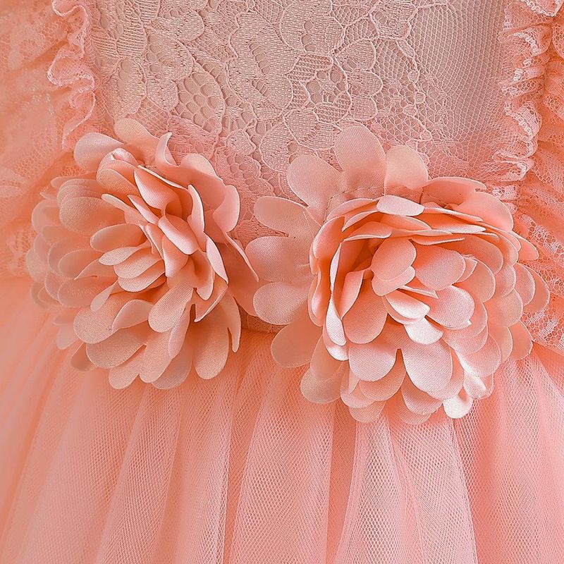 Babykleidung Performance-Kostüm für Mädchen, Pompadour-Kleid, Lolita-Prinzessin-Stil, Spitzen-Mesh-Klavierkostüm für Kinder_voghion.com