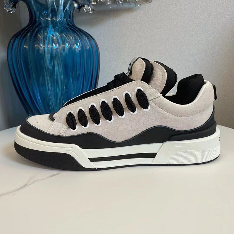Scarpe da uomo versatili, sportive e per il tempo libero, da uomo, 2024, nuove D Home, con lacci, bianche, con blocchi di colore, alla moda_voghion.com