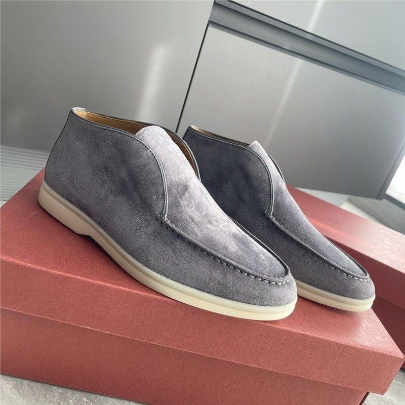 LP Loafers New Breathable Comfortable High-Top Men's Shoes Lightweight Unisex Couple Style Slip-On Lazy One-Leg Slip_voghion.com