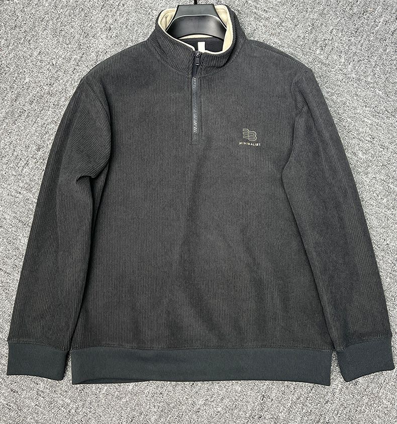 Herren-Sweatshirt mit Reißverschluss und Sherpa-Futter – Thermo-Halbrollkragenpullover für den Winter mit ultraweicher Fleece-Innenseite, Langarm-Oberteil aus dicker Viskosemischung_voghion.com