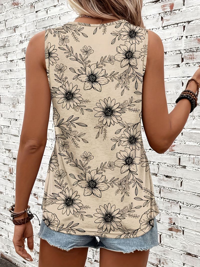 2024 short sleeved printed sleeveless vest can be worn outside_voghion.com