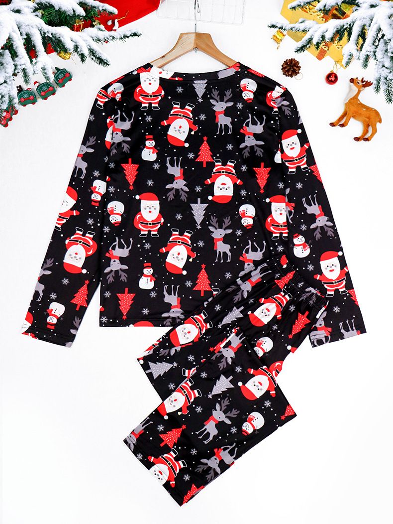 Autumn And Winter Comfortable Casual Loungewear Women's Christmas Pajamas Set_voghion.com