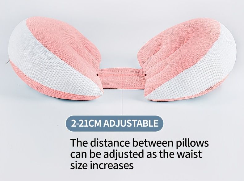 Adjustable U-Shaped Maternity Pillow - Medium Soft Polyester Fiber With Back, Lumbar & Belly Support - Multifunctional Pregnancy Sleeping Aid Cushion_voghion.com