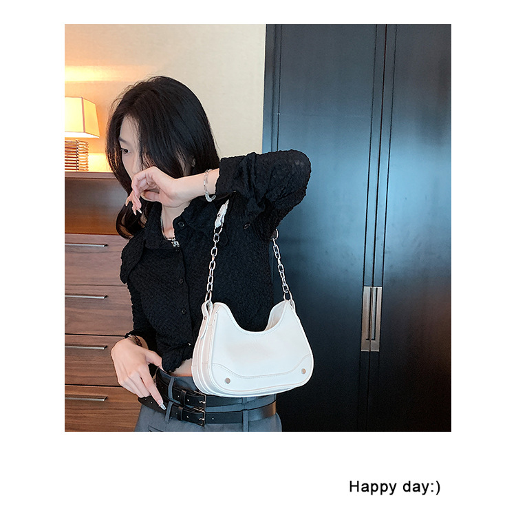 Niche haut de gamme chaîne aisselle sac pour femmes 2023 été nouveau Style Simple polyvalent sac à bandoulière une pièce livraison directe_voghion.com